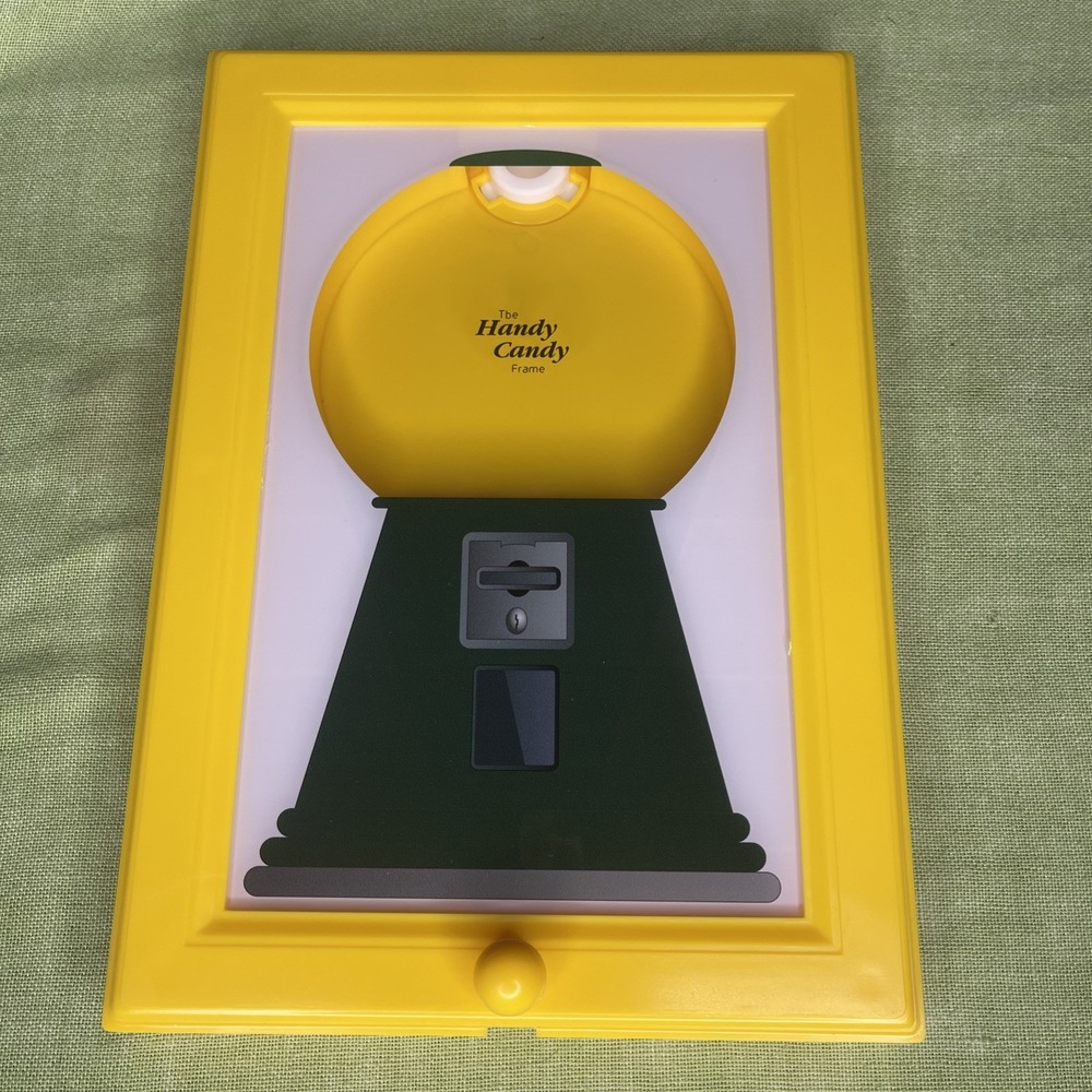 The Handy Candy Frame Yellow Gumball Machine Photo Display Wall Art Candy